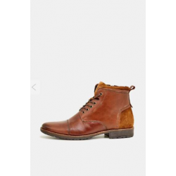 Bottines en Cuir de Buffle Homme Mephisto - Rouille Brun