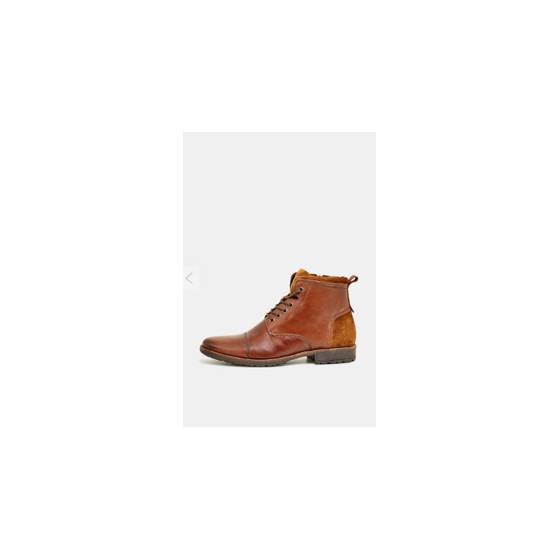 Bottines en Cuir de Buffle Homme Mephisto - Rouille Brun