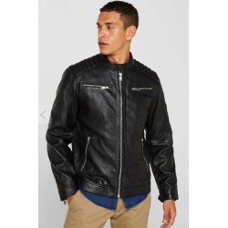 Veste Motard Homme en Cuir Nappa Souple - Spada