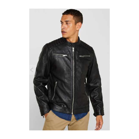 Veste Motard Homme en Cuir Nappa Souple - Spada