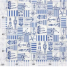 Tissu Coton Enduit Maritime Bleu Acier | Oeko-Tex - Decomod
