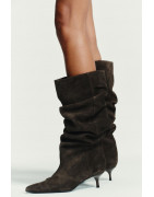Bottes Femme : Bottes Hautes, Cuir & Daim